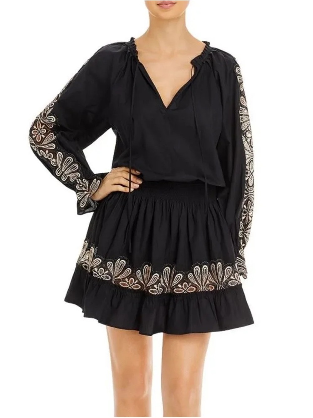 Ramy Brook Raina V-Neck Mini Dress - XS